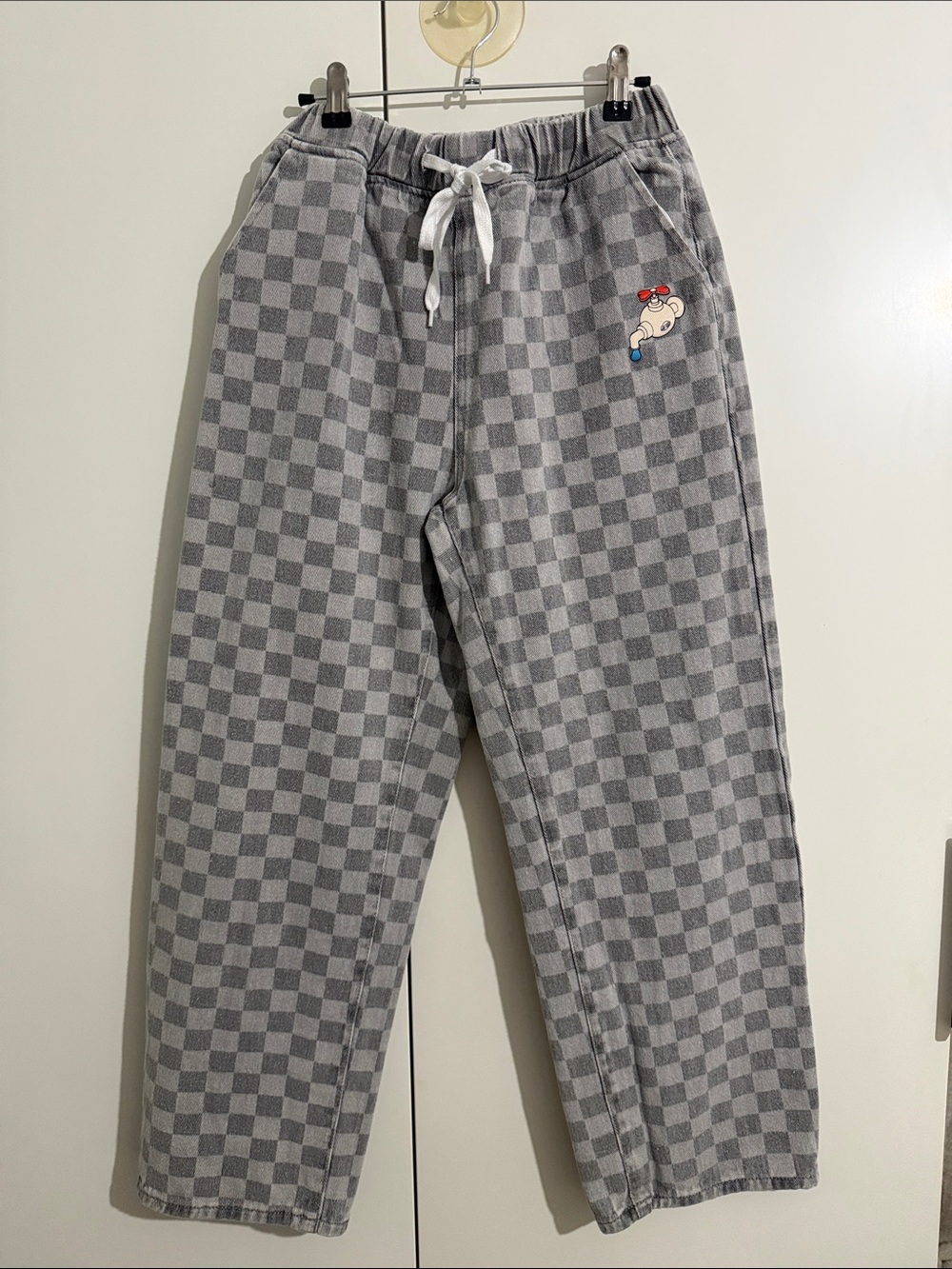 UNIFREE limited edition Wide Leg Checkerboard pants - large (fits smaller )